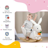 Baby rocking horse toy with music playback White rabbit shape 58883627