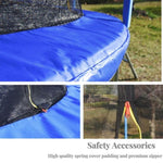 ZUN 10 FT TRAMPOLINE INSIDE SAFETY NET WITH BASKETBALL HOOP W758P266051