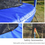 ZUN 10 FT TRAMPOLINE INSIDE SAFETY NET WITH BASKETBALL HOOP W758P266051