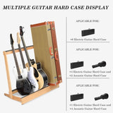 ZUN Folding Hardwood Guitar Case Stand for Electric Guitar, Bass, or Acoustic Guitars Hard Case,Save 07142406