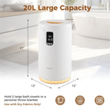 20L Hot Towel Warmer Bucket with LCD Display - Real-Time Temp/Time, 30/60/90-Min Heating 0.5-24H 04048620