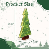 4FT Lighted Christmas Tree Yard Decorations, Pre-lit Holiday Decor with 110 Warm White LED Lights 73238893