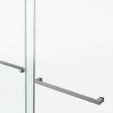 54*76" Frameless Double Sliding Shower Door, Double Shower Door, 3/8 SGCC Tempered Glass, 70438141