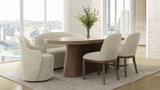 Cocoa and Ivory Swivel Barrel Chair B2699P293895