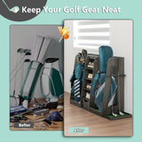 55.5''x16''x37'' Wooden Golf Bag Organizer and Storage, High Quality Wooden 2 Golf Bag W1422P289116