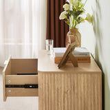 3 Drawers Drasser, 27.6'' Wide Modern Chest of Drawers Curved wave Design,Nightstand,Wood Drawer W1820P335659