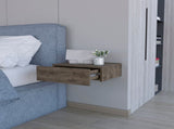 Dark Brown Wall-Mounted Floating Nightstand B062P175151