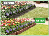 12PCS Stone Effect Garden Edging Flexible Landscape Border Fence PP Weather Resistant Decorative 13577149
