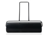 36in Cylindrical Iron Lawn Roller Black 48627172