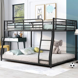 Metal Floor Bunk Bed, Full XL over Queen, Black MF311038AAB