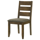 Knotty Nutmeg and Grey Ladderback Dining Chair B062P153686