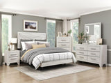 Contemporary Gray Oak Finish Nightstand with 2x Drawers Wooden Bedroom Furniture 1pc B011P323476