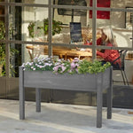 ZUN Raised Garden Bed with Legs, Elevated Wooden Planter Box for Outdoor Plants W1390P160712