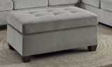 1pc Ottoman Tufted Detail Taupe Microfiber Upholstered Modern Living Room Furniture B011P233979