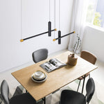 ZUN Javeriah 4 - Light Dimmable Kitchen Island Linear LED Pendant[No Bulb][Unable to ship on weekends, 95025294