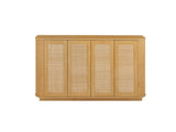 64-inch wave shaped TV stand, rounded corner sideboard, storage cabinet, buffet, wood vertical W1162P309026