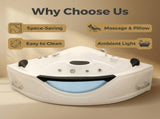59" Corner Whirlpool Bathtub for 2-Person, Luxury Jetted Spa Tub with 6 Hydro Massage Jets, W3605P419568