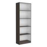 Home 4 Shelves Bookcase with Multi-Tiered Storage -Matt Gray / White -Office B070137835