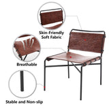Retro leather leisure 2-piece set, modern antique leisure brown medieval modern leisure W3112P262798