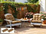 2-Pack Khaki Tufted High Back Chair Cushions Set Non-Slip Patio Furniture Pad for Outdoor Living 62645039