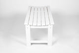 Backless HDPE Adirondack Bench with Wood Texture, Poly Lumber Seat for Patio, Backyard, Balcony, All W2103P254579