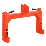 3 Pt Quick Hitch Adapter For Category 1 & 2 W/ Adjustable Bolt Tractor 3000lb,Orange 92087500