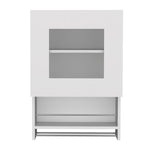 ZUN Balboa Wall Cabinet, Towel Bar, 1 Door White B200P242416