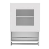 ZUN Balboa Wall Cabinet, Towel Bar, 1 Door White B200P242416