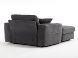 Corduroy Upholstered Chaise Lounge Sofa,Magazine bag,Detachable Cushions Deep Seat for Living W2120P322753