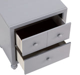 Transitional Gray Finish 1pc Nightstand of Drawers Wood knobs Turned Feet Modern Bedroom Furniture B011P294629