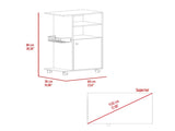 Napenthe 1-Shelf Kitchen Cart with Caster Black Wengue B06280102