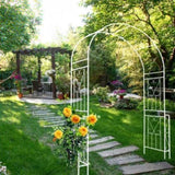 Metal Garden W55'' x H94.5'' Garden Arbor Trellis Climbing Plants Support Rose Outdoor W1586138699