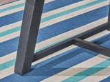 Outdoor Acacia Wood Dining Table, Sandblast Gray Finish and Black N768P190946G
