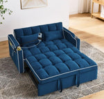 ZUN 55.51 inch versatile foldable sofa bed in 3 lengths, modern sofa sofa sofa velvet pull-out bed, W2353P205655