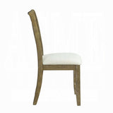 Beige and Rustic Oak Lattice Back Side Chairs B062P182771