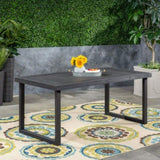 Outdoor 69" Acacia Wood Dining Table, Sandblast Dark Gray Finish 62617.00SDGRY
