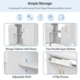 24"Bathroom Vanity Combo with Ceramic sink, Luxurious Space-Saving Vanity - W24"*D18"*H34"inch, 2 WF323088AAK