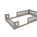Wood Twin Size Platform Bed with Guardrail, Natural N709P180836N