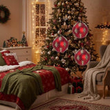4PCS Set 4.7" Christmas Glass Ball Ornaments Holiday Decor for Xmas Tree Hanging Party Supplies FBA 30081146