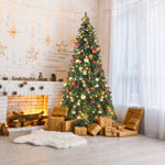 ZUN 7ft Automatic Tree Structure PVC Material 450 Lights Warm Color 8 Modes 1050 Branches Christmas Tree 94808269