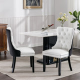 ZUN Furniture,Modern, High-end Tufted Solid Wood Contemporary PU and Velvet Upholstered Dining Chair 42293880