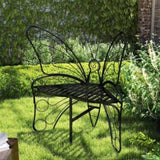 ZUN Modern Butterfly Cast Metal Garden Bench, Outdoor Bench Patio Seat, Park Bench Outdoor Seating for W2167P190141