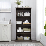 Glass display cabinet 4 Tier Glass Display Cabinet Storage Curio Cabinet with Flip up Glass Doors, W2275P206601