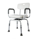 360 Degree Shower Chair Swivel,Portable Seat with Armrests and Back, Adjustable Height Seat for 35455994