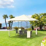 10' x 10' Outdoor Gazebo,Cream White Canopy Shelter 41891639
