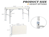 90 x 60 x 70cm Home Use Aluminum Alloy Folding Table White 44193343