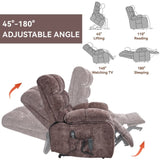 Lift Recliner Chair Heat Massage Dual Motor Infinite Position Up to 350 LBS Large Electric Power 80114935