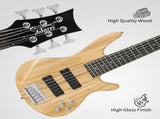 Full Size GIB 6 String H-H Pickup Electric Bass Guitar Bag Strap Pick Connector Wrench Tool 98853005