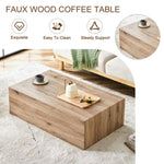 ZUN Light Wood Texture MDF Coffee Table - Simple Modern Style.Modern MDF coffee table with wood texture W1151P224732