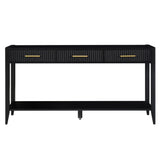 U_STYLE High-Quality Entryway Console Table with Vertical Stripe Drawers, Long Legs,Suitable for N711P190531B
